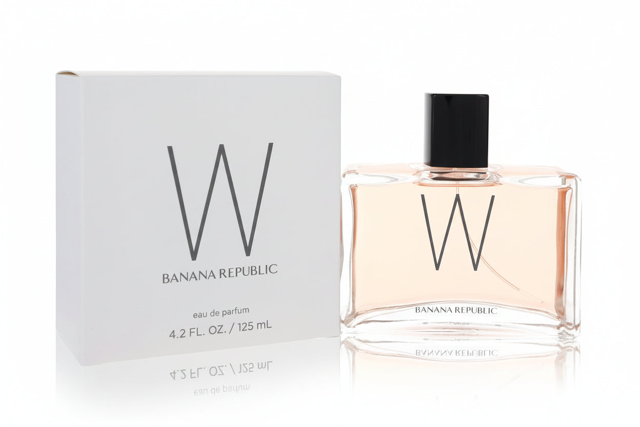 Banana Republic W eau de parfum bottle and packaging on a white background
