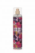 Fragrance mist spray bottle with floral design on a white background